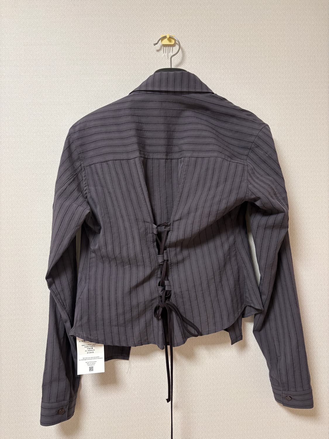 ASON NIKO CORSET SHIRT / DARK-PURPLE 상품이미지3