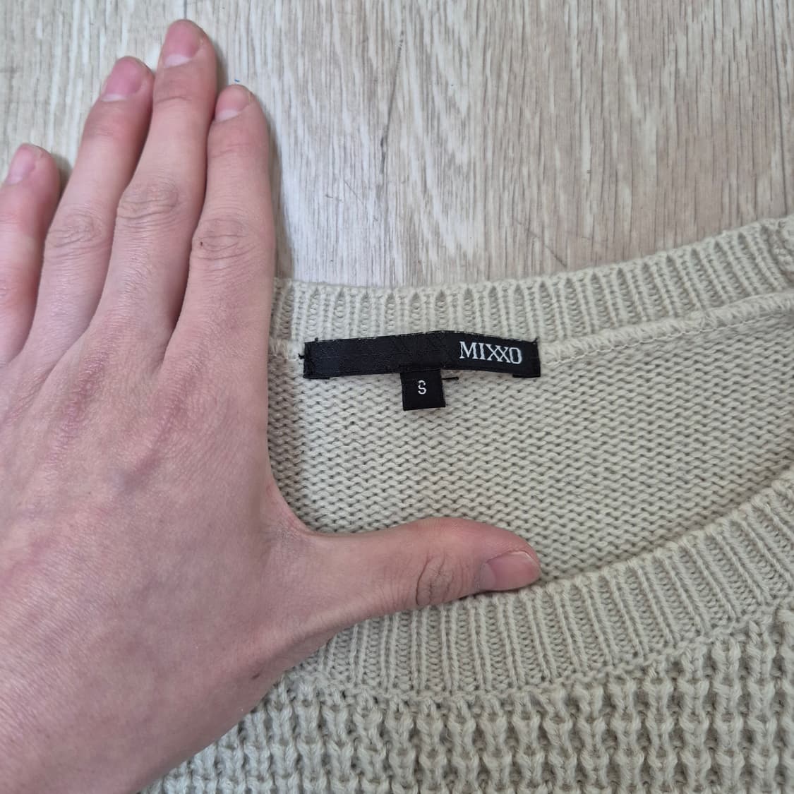 MIXXO 미쏘 여성 베이직 와플 니트 S(90) 상품이미지4