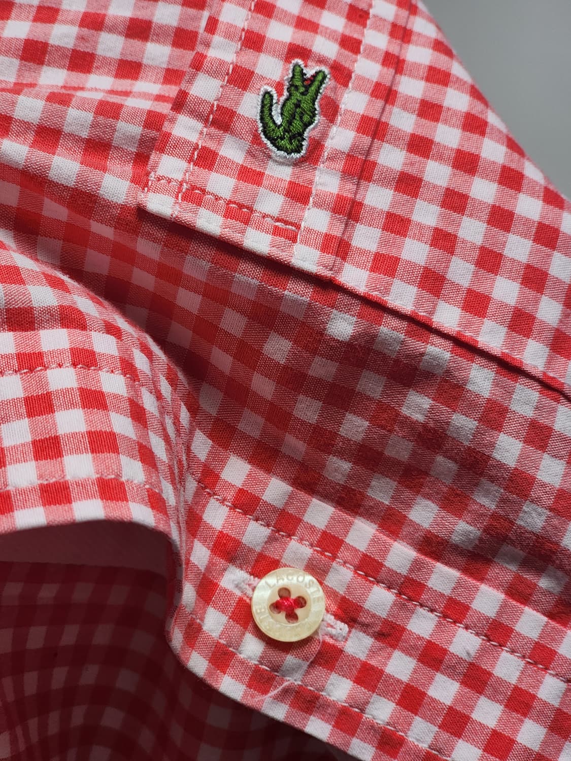 라코스테 체크 반팔 셔츠 38 (95) 상품이미지3