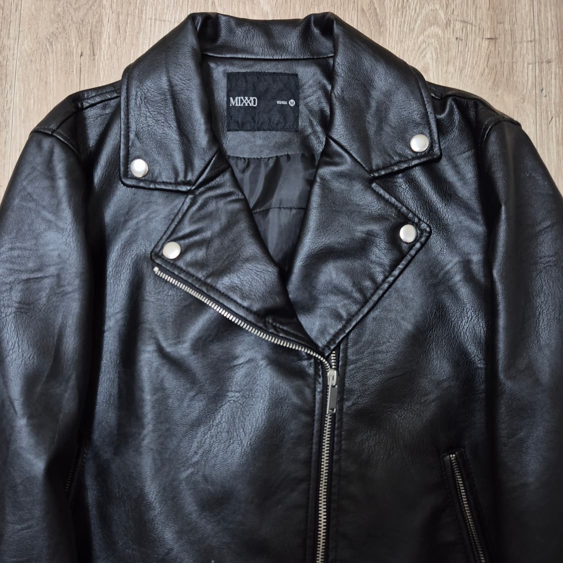 MIXXO 미쏘 여성 더블 레더 라이더 가죽자켓 M(95) 상품이미지2