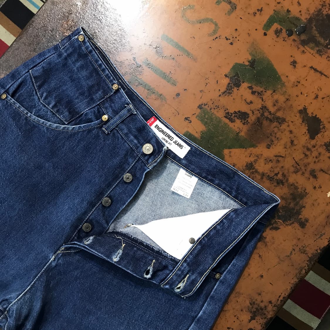 리바이스 엔지니어드진 중청 스트레이트핏 데님 팬츠 허리 32 33 상품이미지4