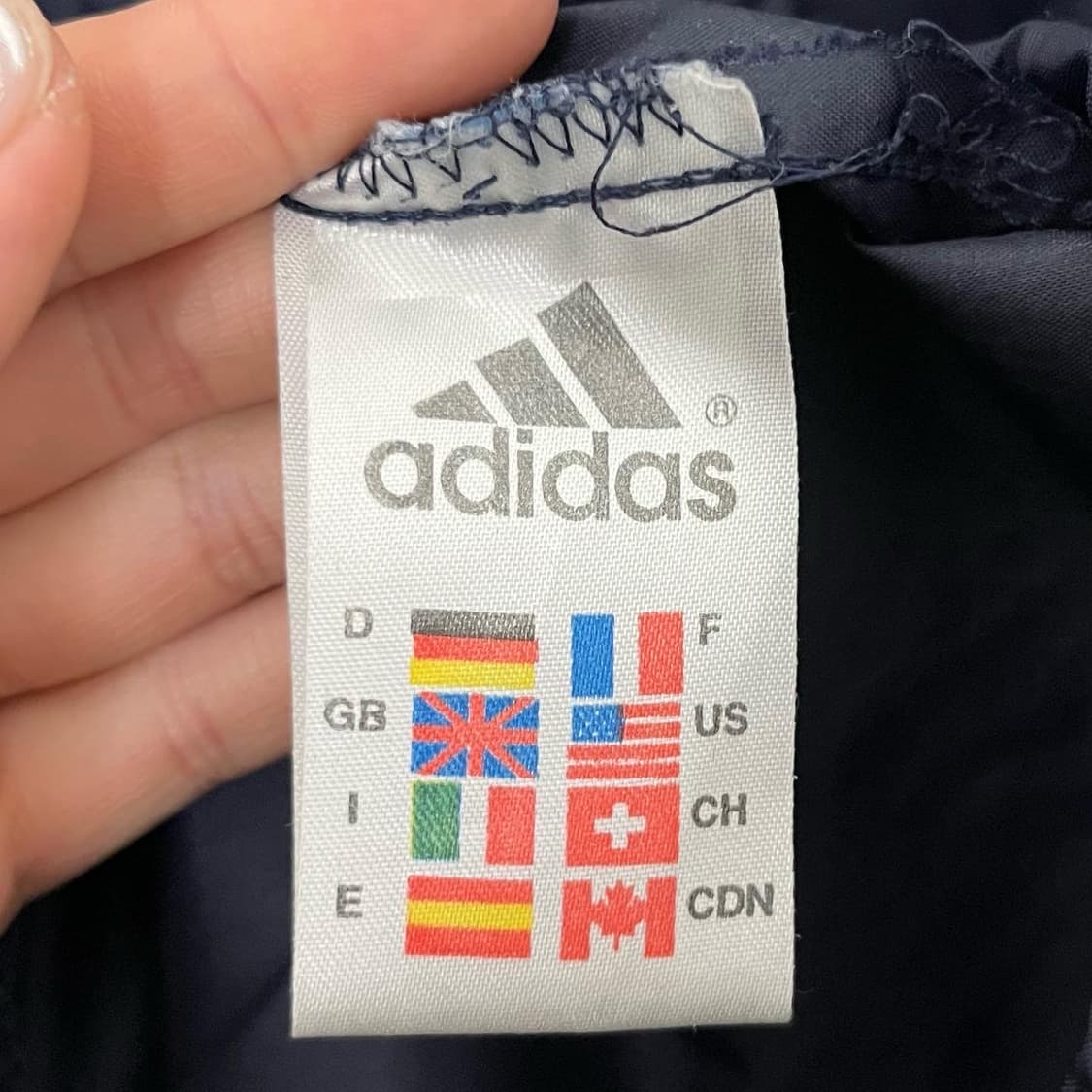 아디다스 네이비 화이트 삼선 윈드브레이커 상품이미지8