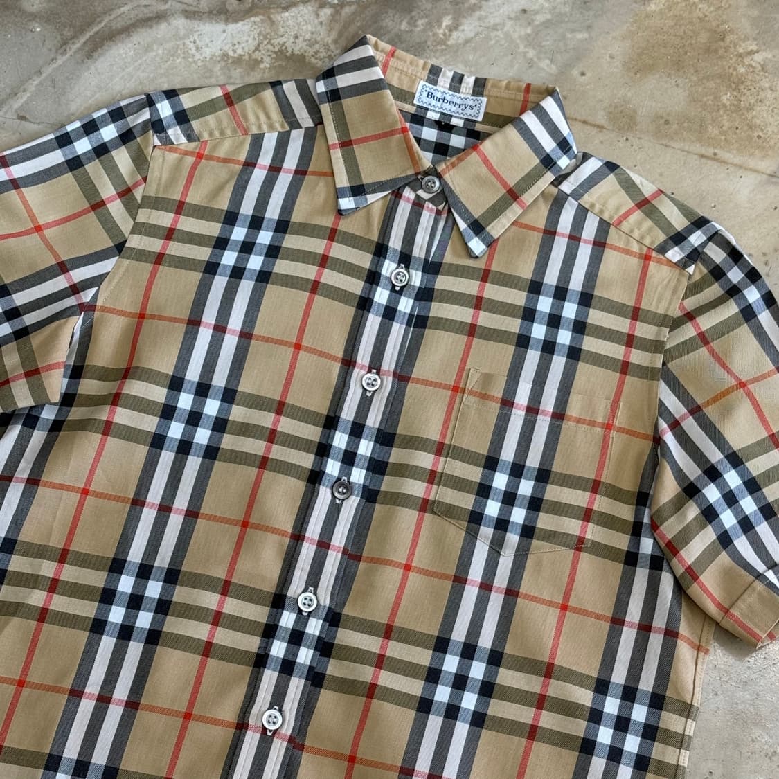 L 버버리 노바체크 여성용 반팔 셔츠 상품이미지1