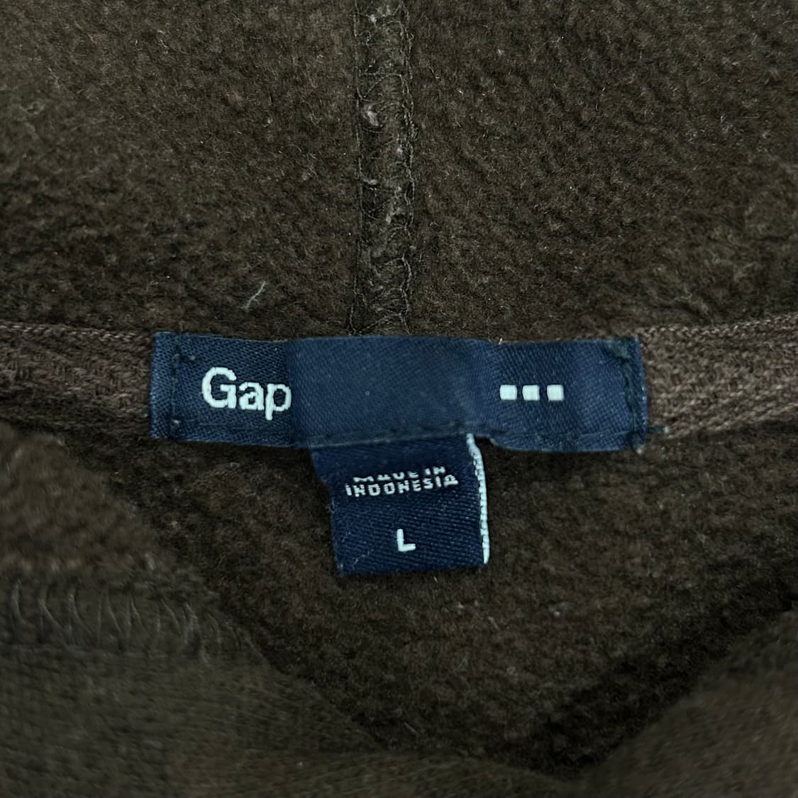 GAP 갭 체크로고 브라운 후드티 상품이미지5