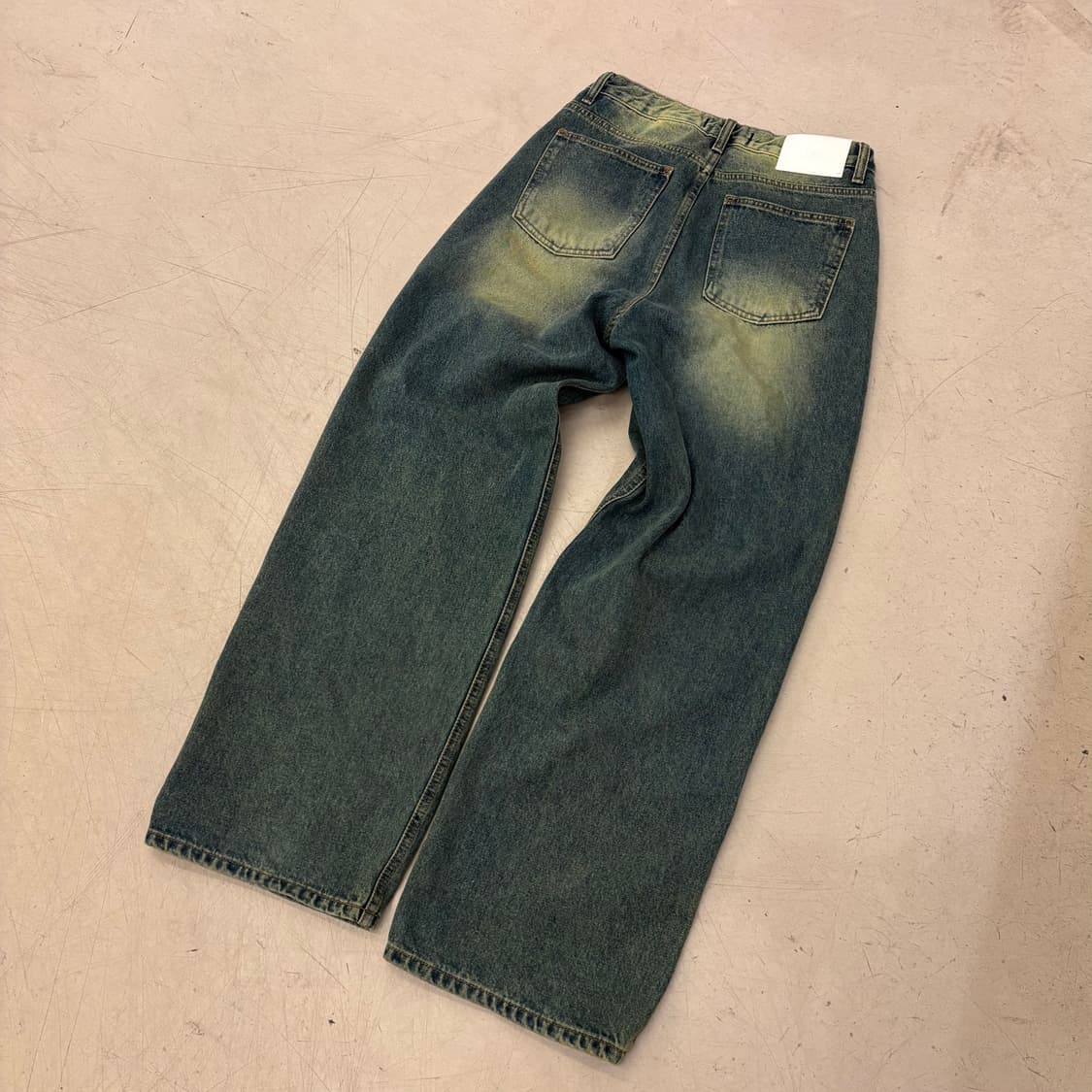 빈티지 워싱 와이드 데님 팬츠 상품이미지2