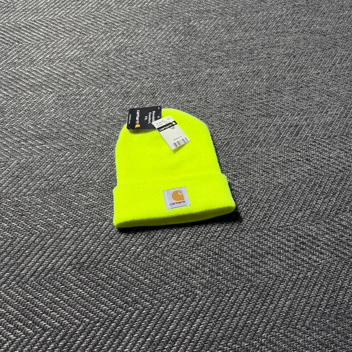 칼하트 로고 A18-BLM 라임 비니 택 새 상품 OS 상품이미지1