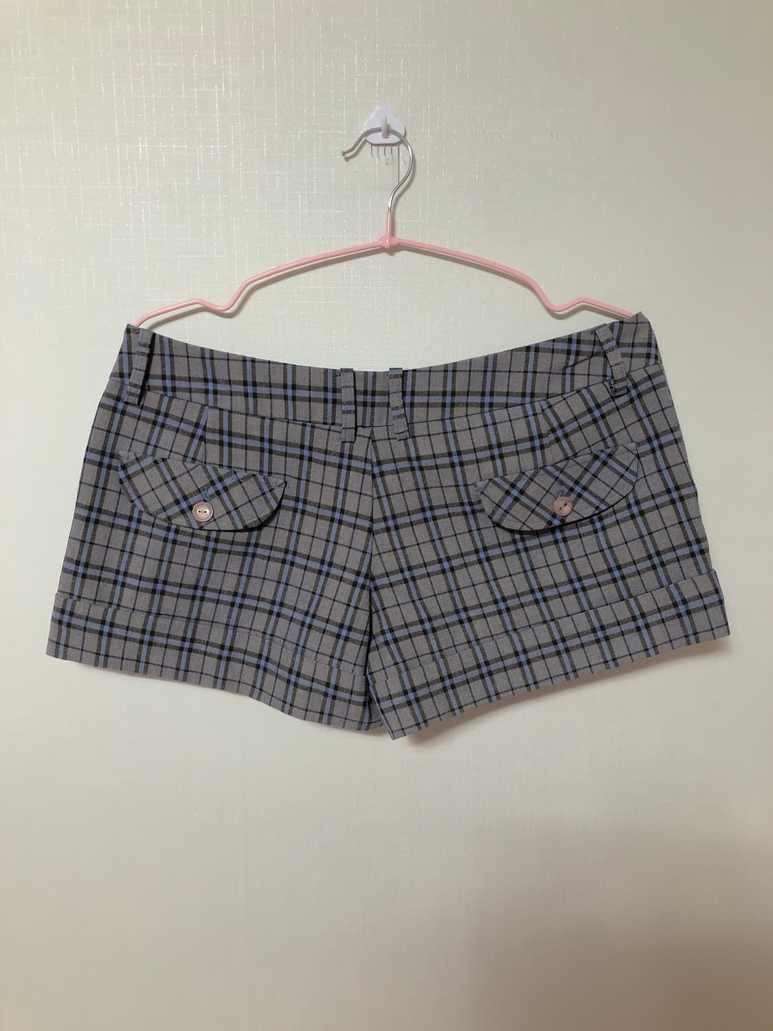 Grey Check Preppy Micro Shorts 상품이미지2