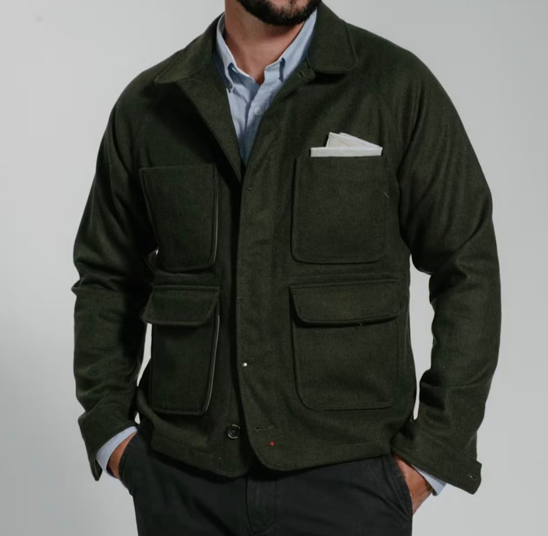 아폴리스 초어자켓 올리브 L 판매 상품이미지5