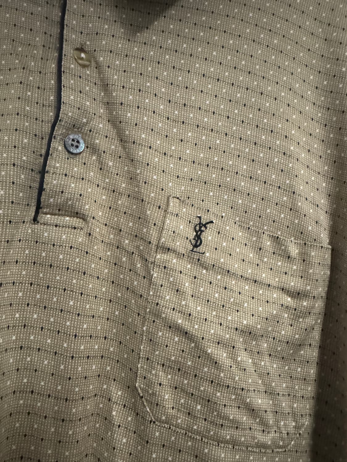 정품 입생로랑 뿌르옴므 코튼 긴팔 카라 티셔츠 XL 상품이미지5