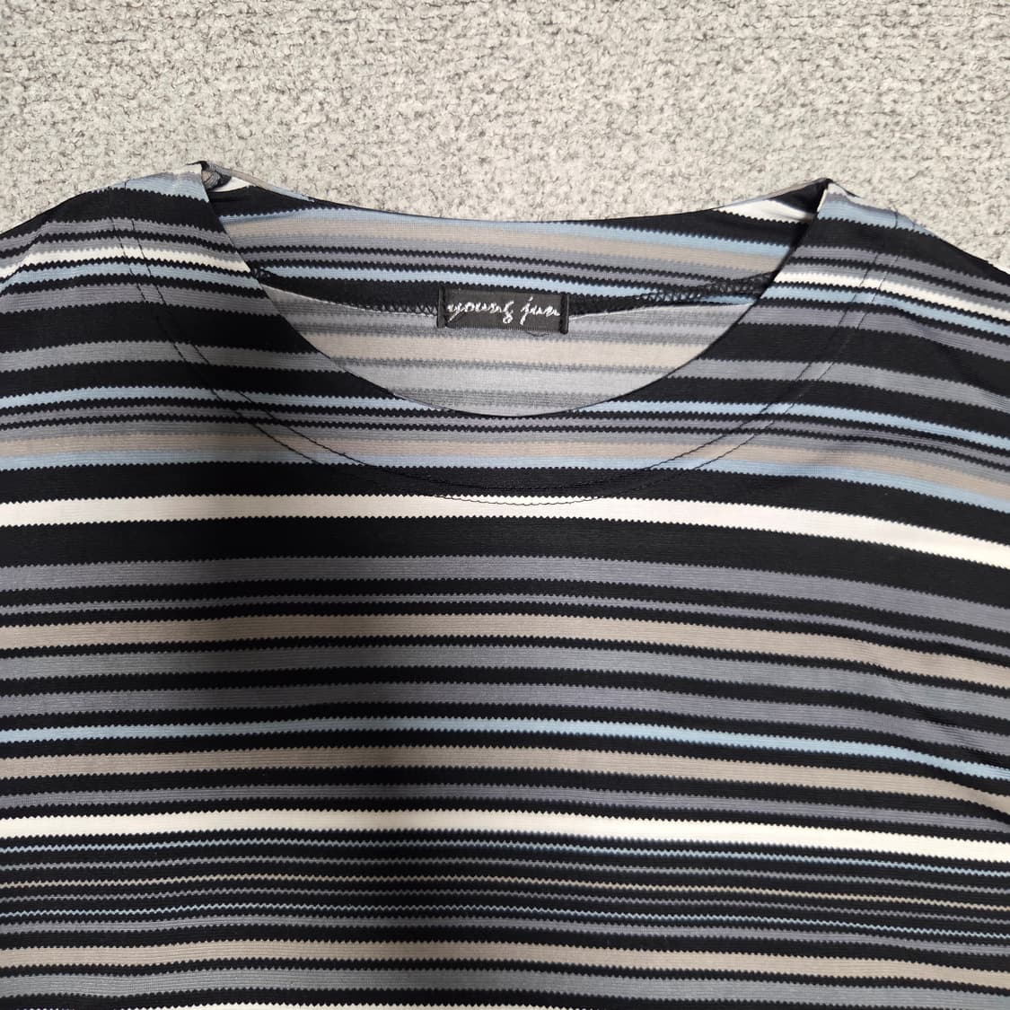 Japanese vintage 스트라이프 반팔 티셔츠 L(100) 상품이미지2