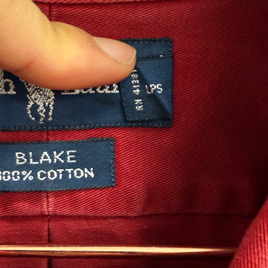 폴로 랄프로렌 블레이크 red cotton 셔츠 xl 상품이미지3
