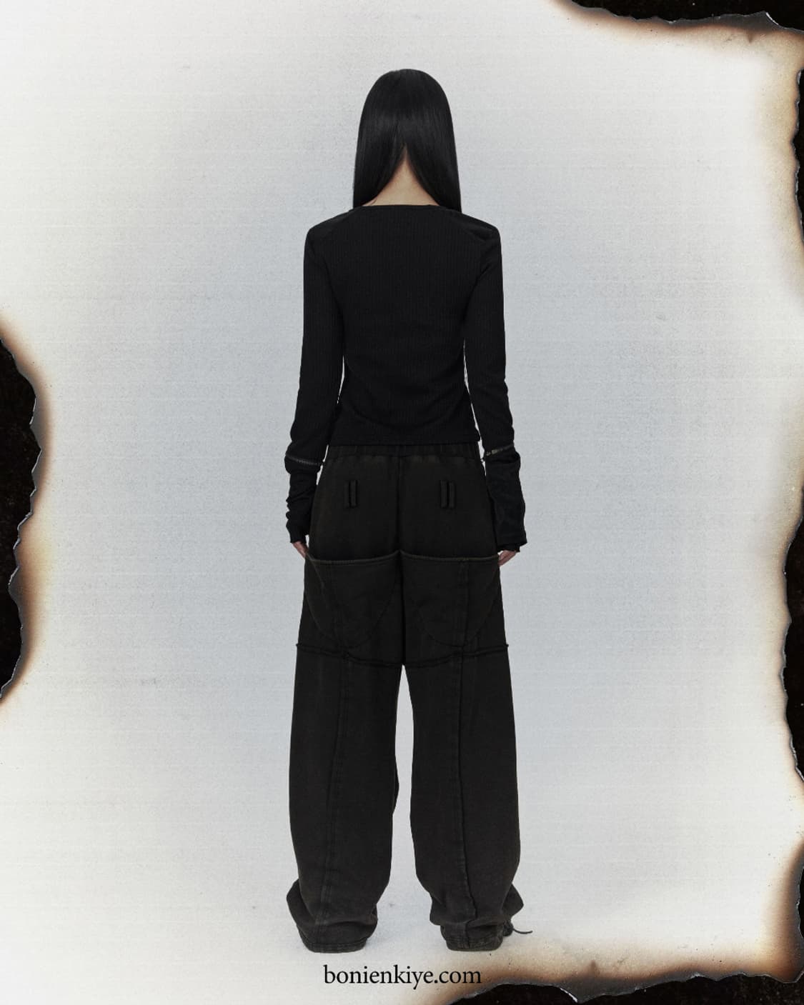 bonienkiye Detachable Zipper Leather Top 상품이미지7