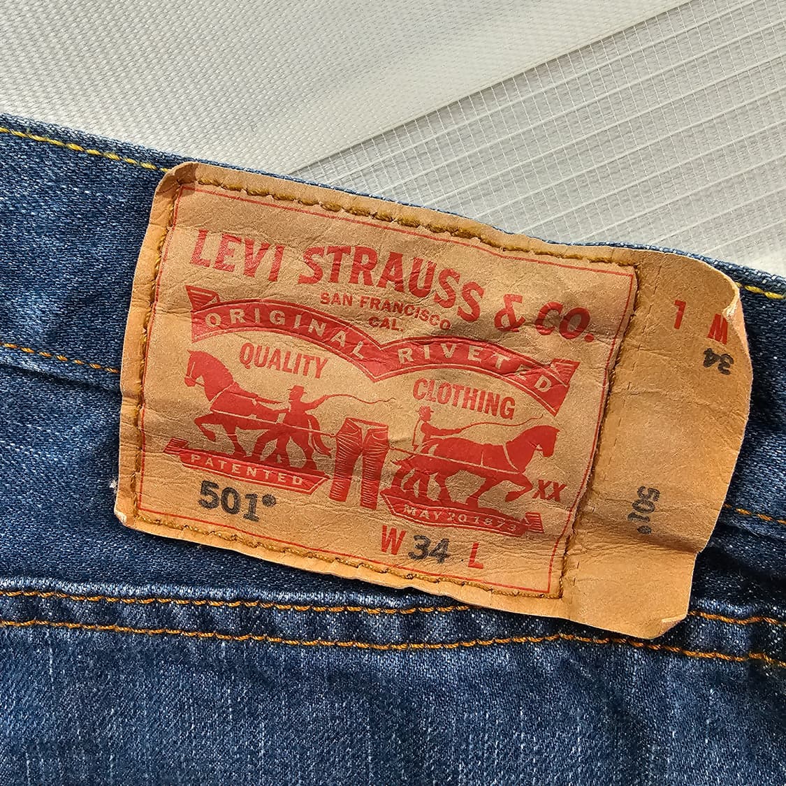 리바이스 501 데님 반바지- 34사이즈 상품이미지3