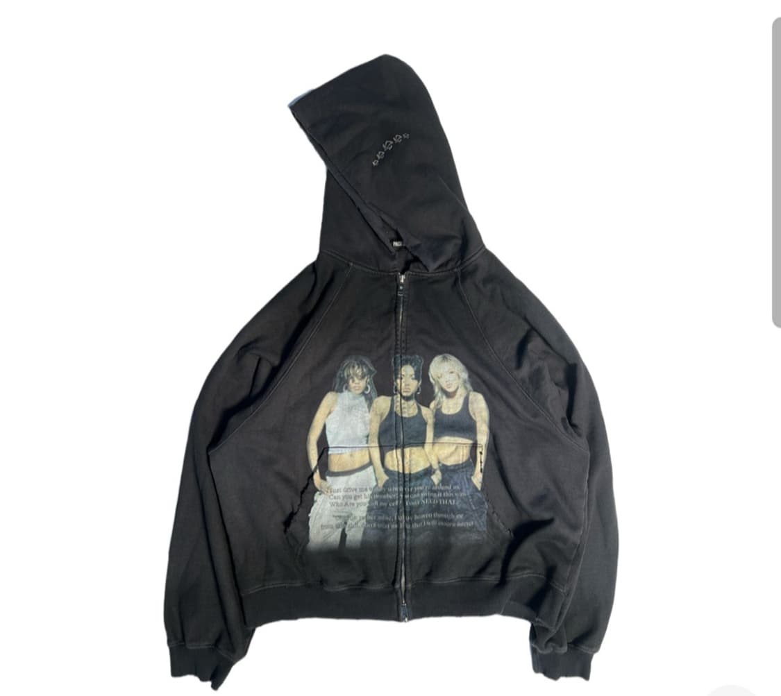 파코서플라이 돌리 더티 집업 후디 빈티지블랙 사이즈1 상품이미지1