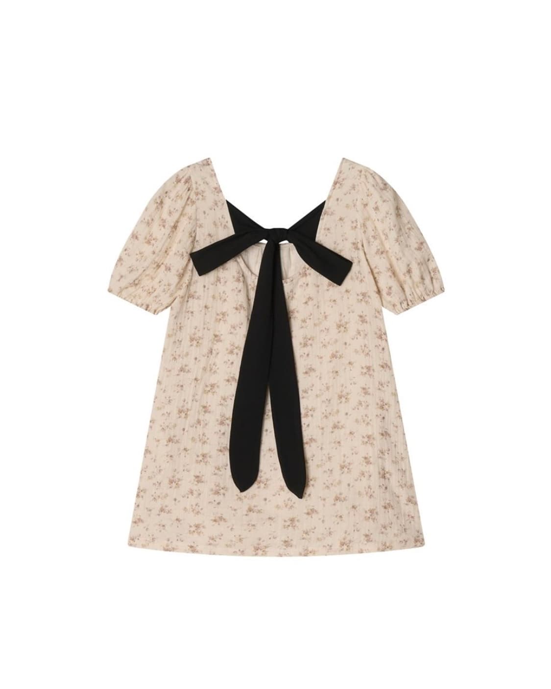 콜로신스 Black Tie Blouse Vintage Flo wer 상품이미지2