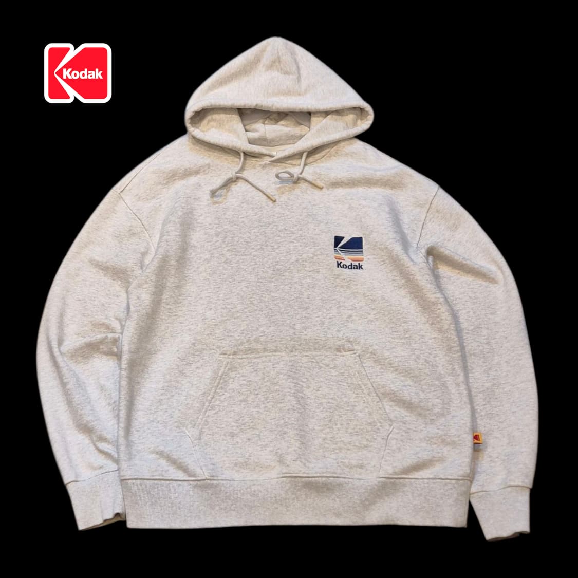 M 코닥 오트밀 자수 후드 상품이미지1