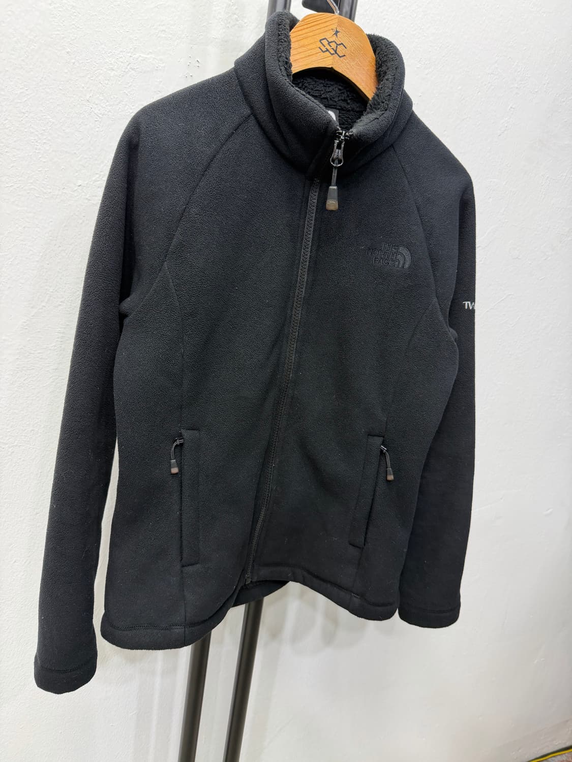 정품) 노스페이스 여성 블랙 플리스 집업 S 상품이미지2