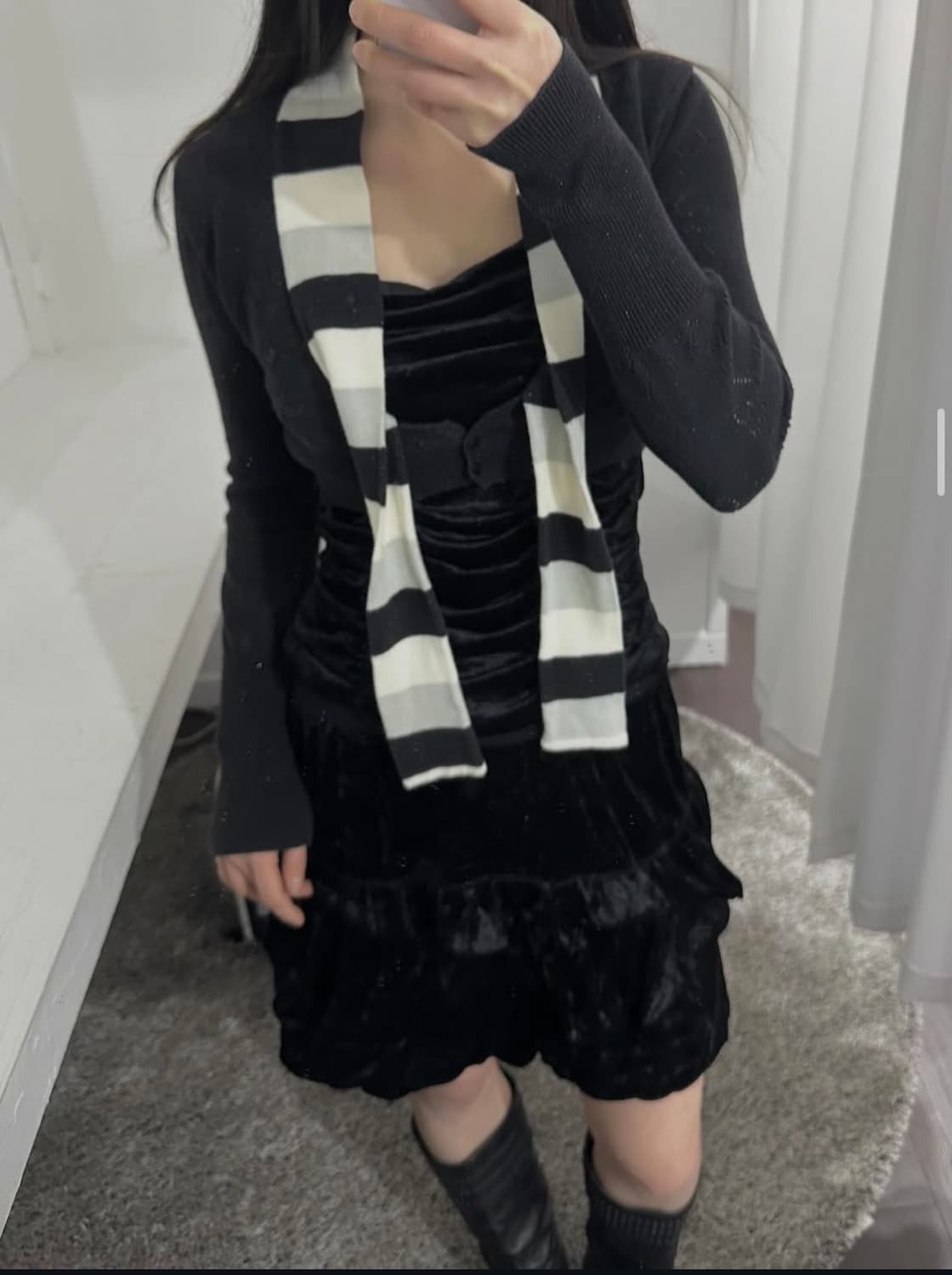 velvet shirring skirt 상품이미지2