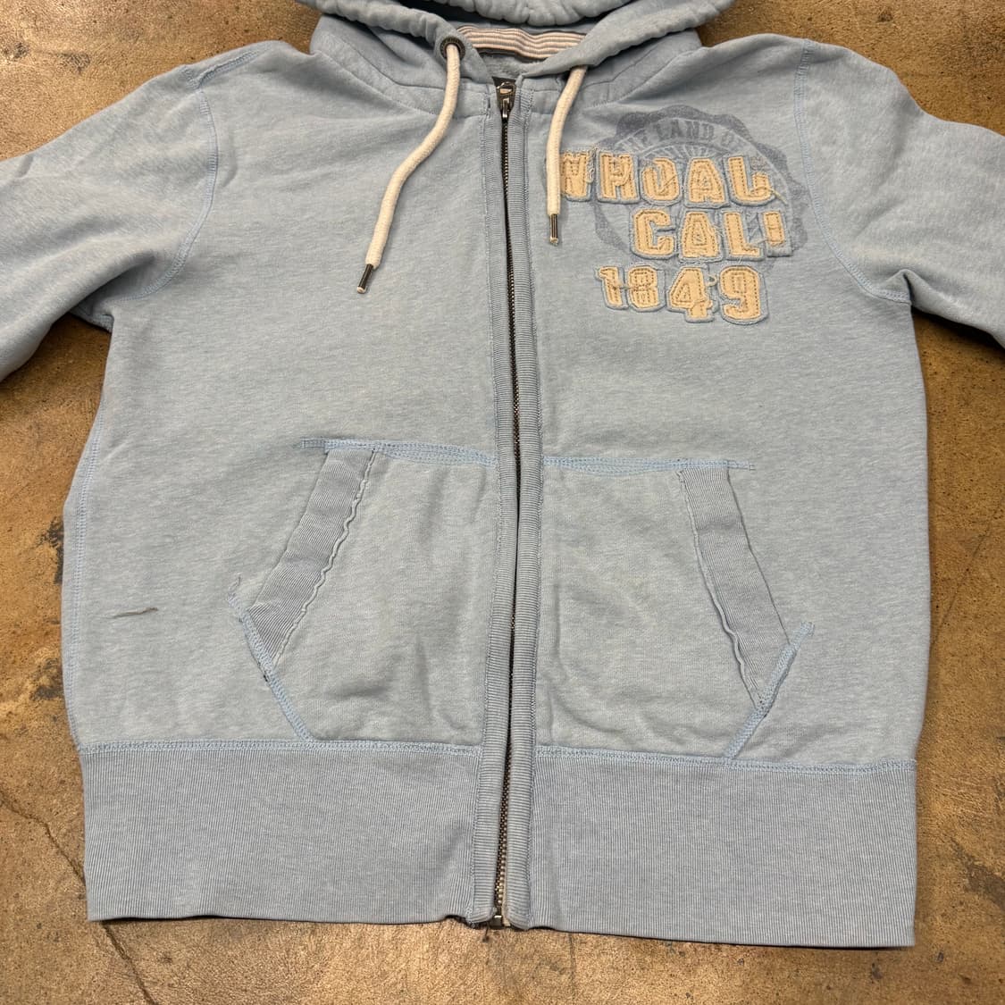 후아유 하늘 파스텔 블루 후드집업 상품이미지3