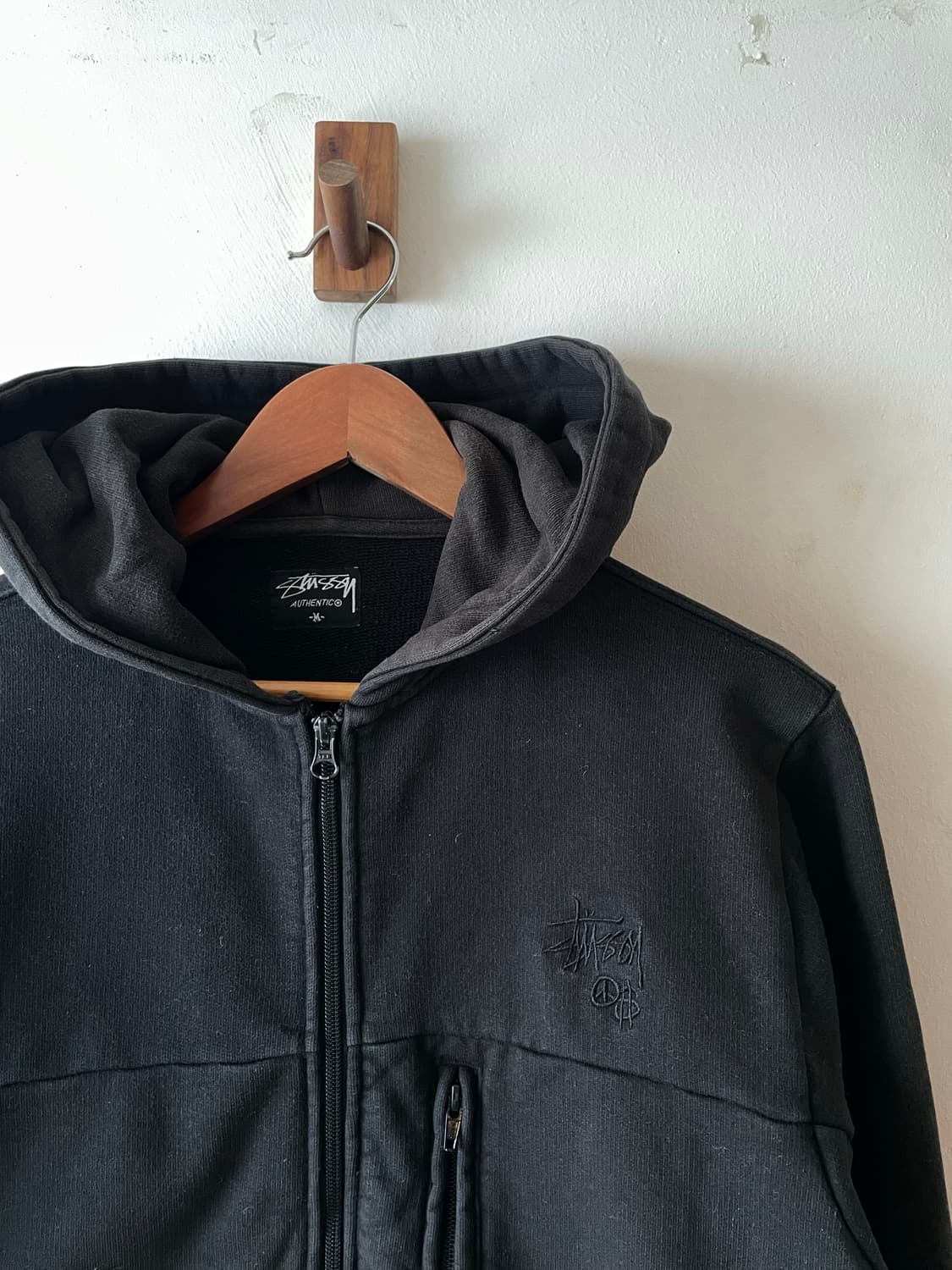 00's Vintage Stussy 2way Hoodie Zip 상품이미지4