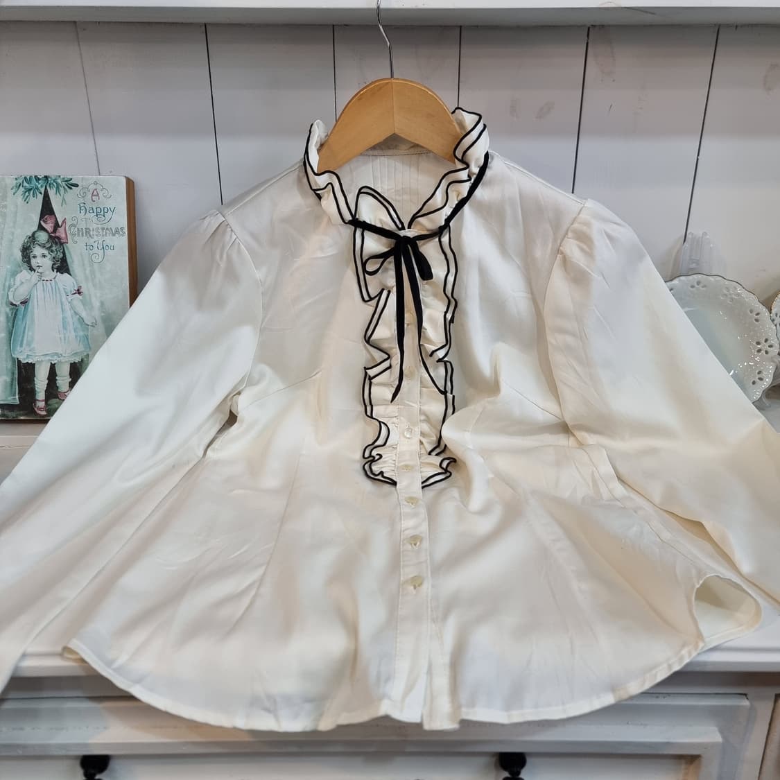 프릴 리본 블라우스 상품이미지4