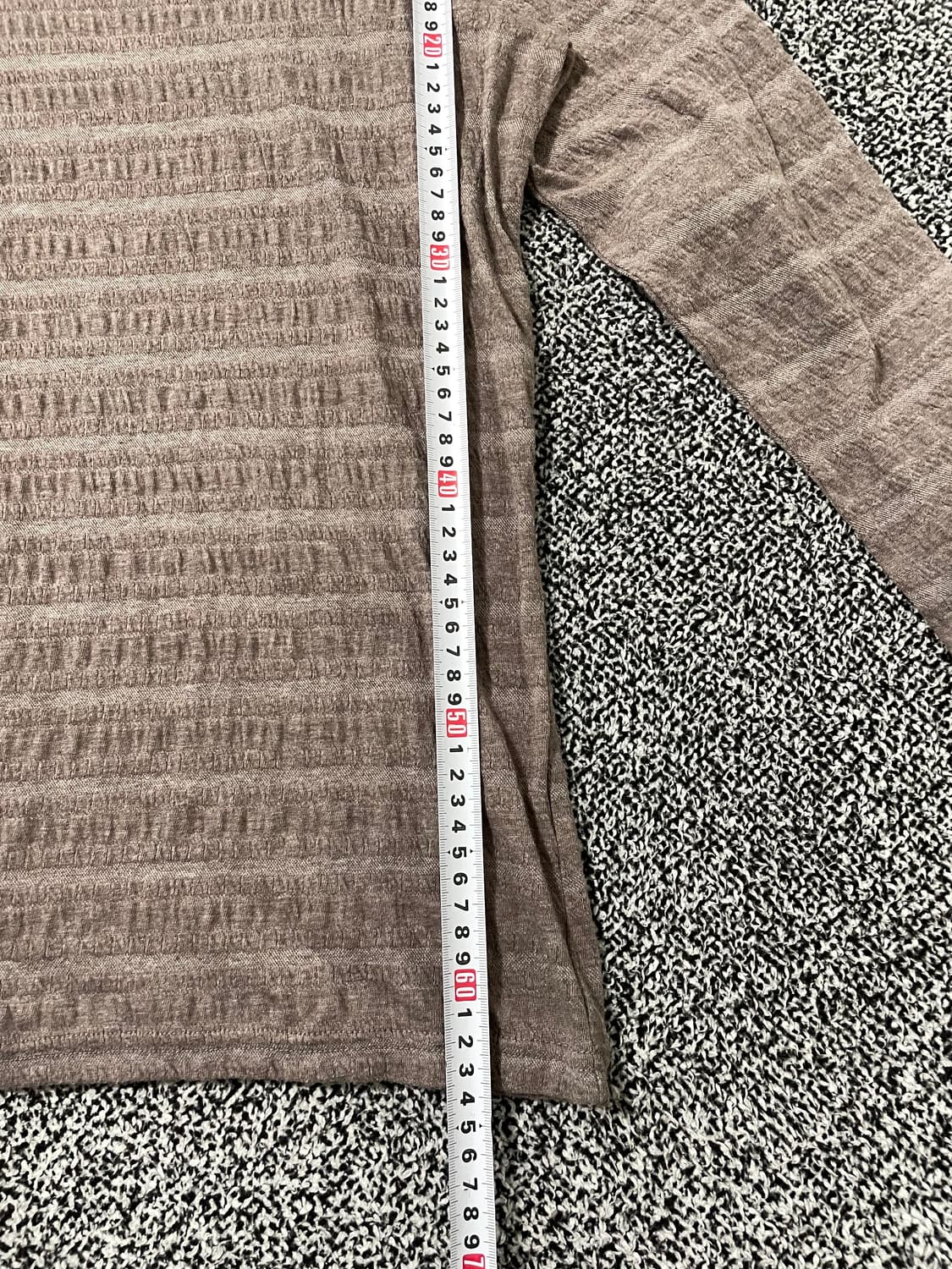 vinteちきゅ. 빈티지 스트라이프 긴팔티셔츠 브라운 모리걸 그런지  상품이미지7