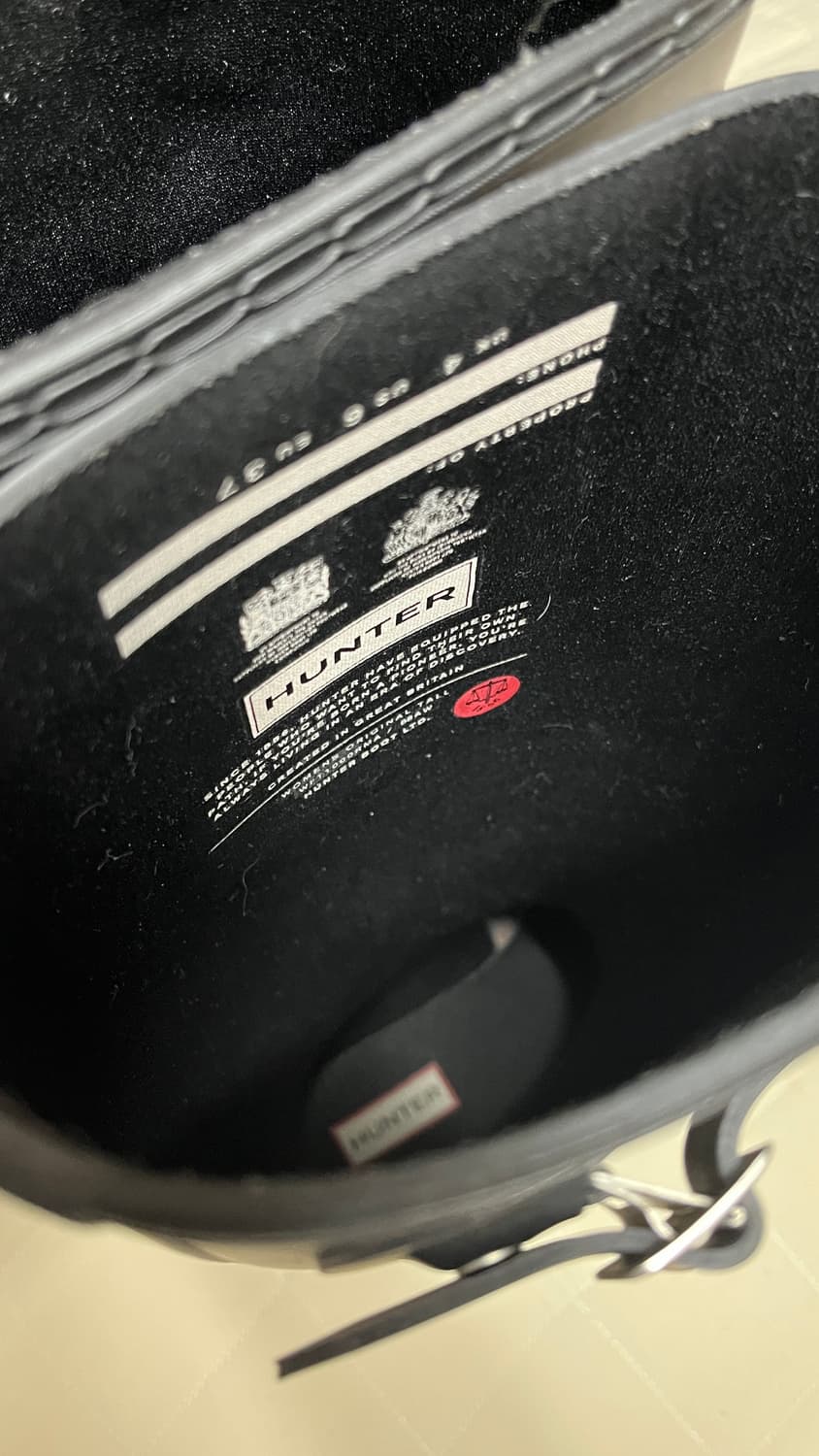 헌터 오리지널 톨 레인 부츠 블랙 uk4 상품이미지2