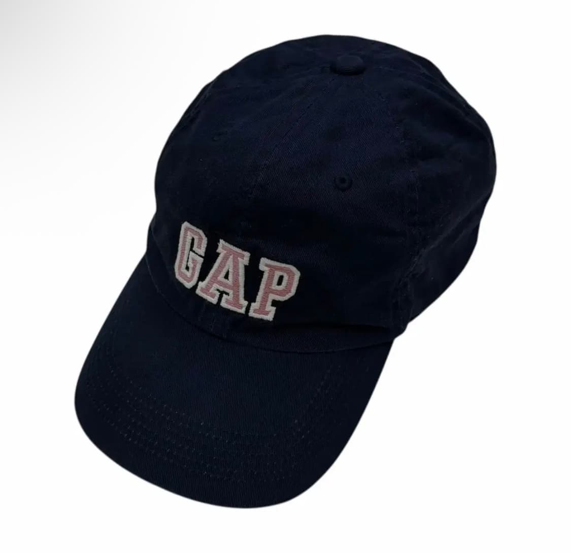 GAP 빈티지 스펠로고 네이비 핑크 볼캡 모자 상품이미지2