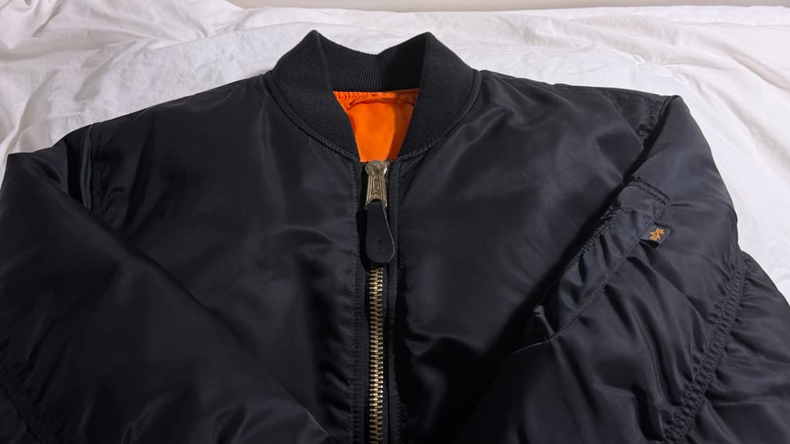 알파인더스트리 MA-1 플라이트 자켓 블랙 상품이미지1