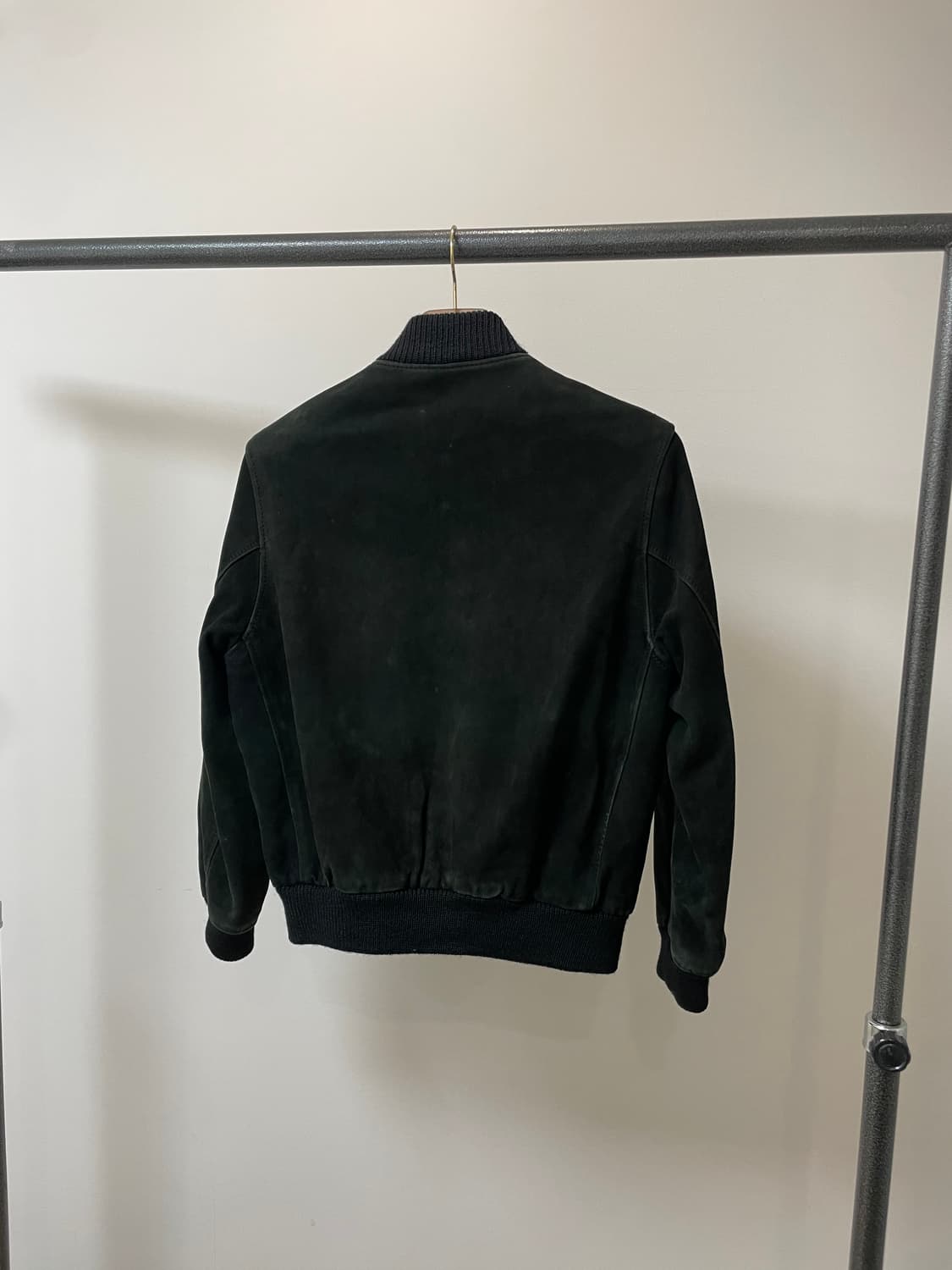 (M) jpn 딥그린 스웨이드 블루종 자켓 상품이미지3