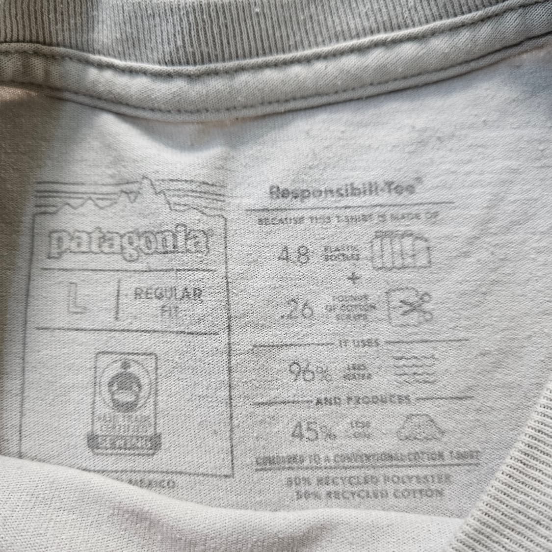 L 파타고니아 스몰로고 반팔티(얼룩) 0409Y 상품이미지5