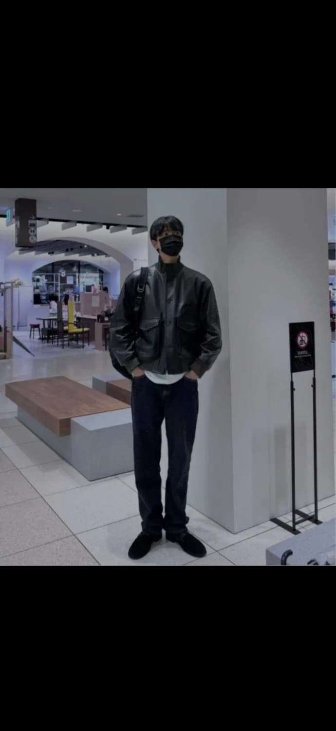 애프터프레이 a1 레더 블루종 자켓 M 상품이미지4