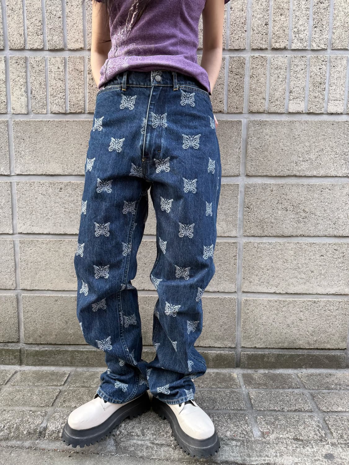 니들스 빠삐용 패턴 워크웨어 실루엣 데님팬츠 상품이미지7