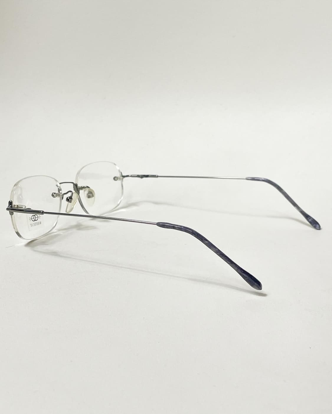 90s 미국제 White Cat 무테 라운드 안경 상품이미지4