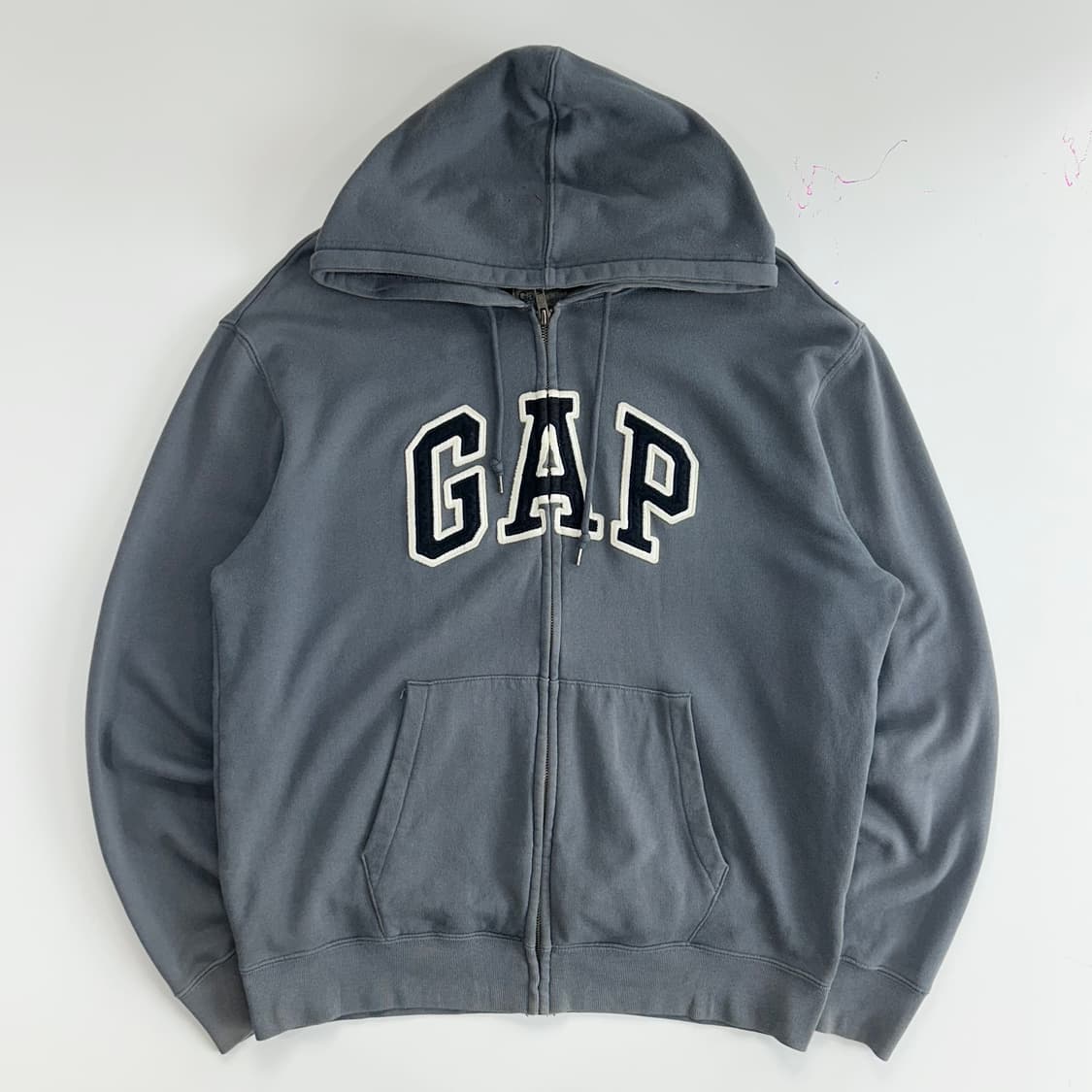 Gap 갭 네이비 로고 블루 후드집업 상품이미지4