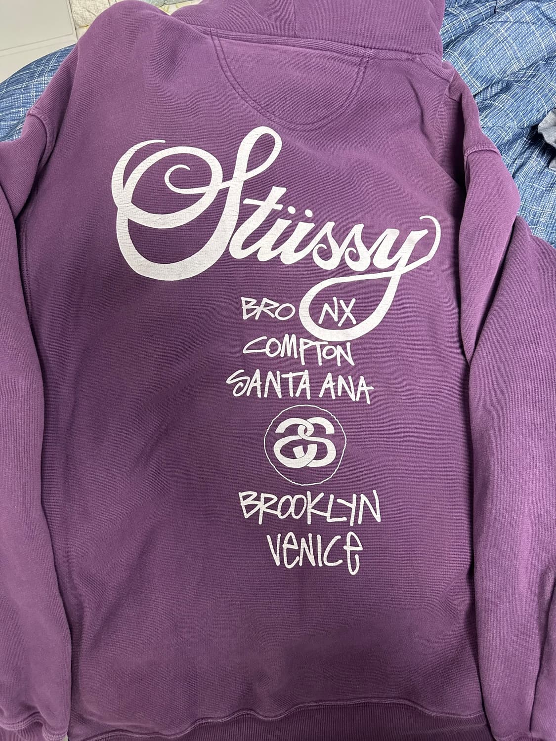 스투시 후드티 퍼플 L 라지 상품이미지2