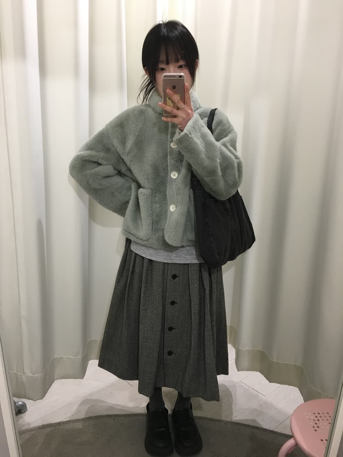 Powder Mint Fur Coat 상품이미지2