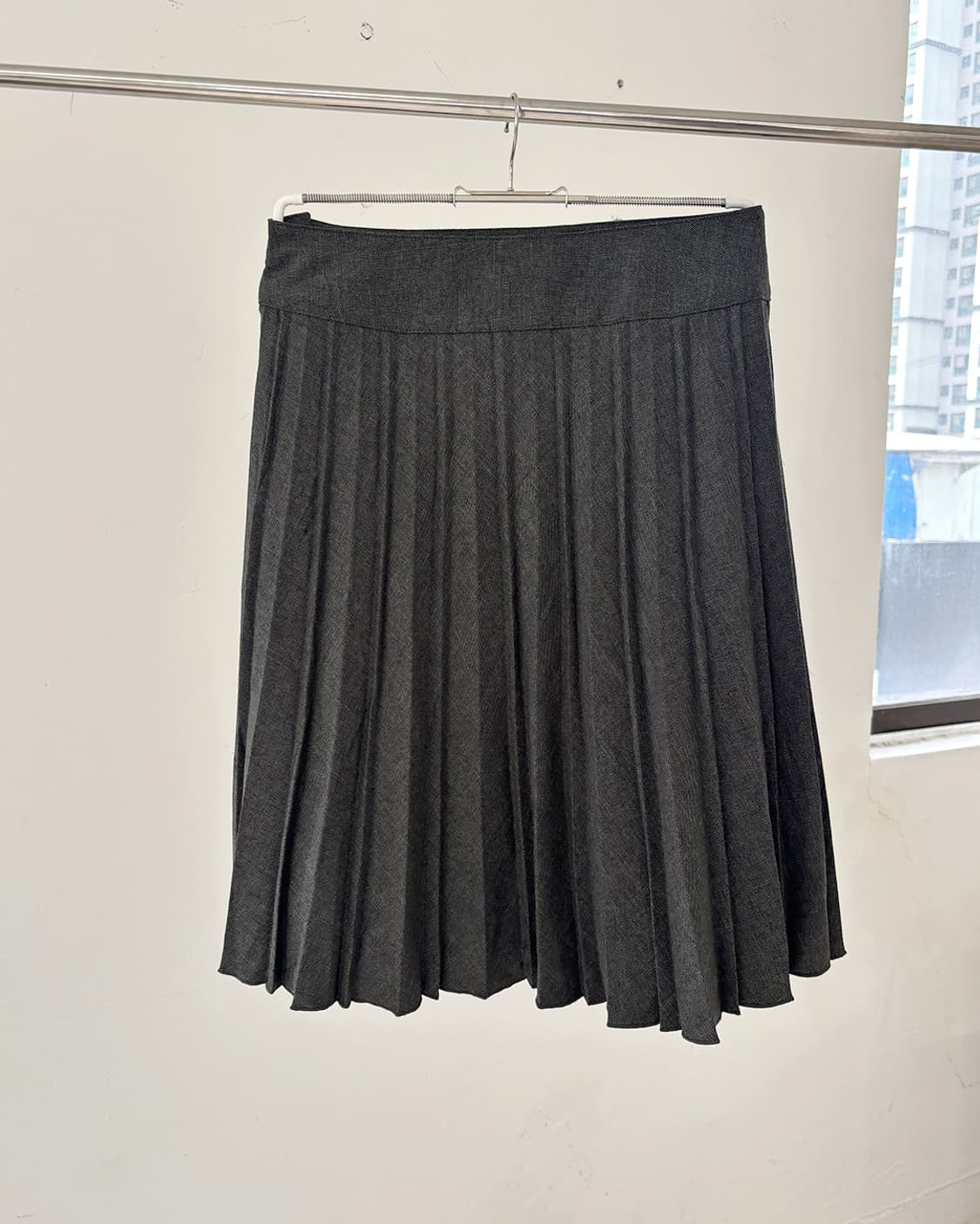 duomi two-button pleated midi skirt 상품이미지2