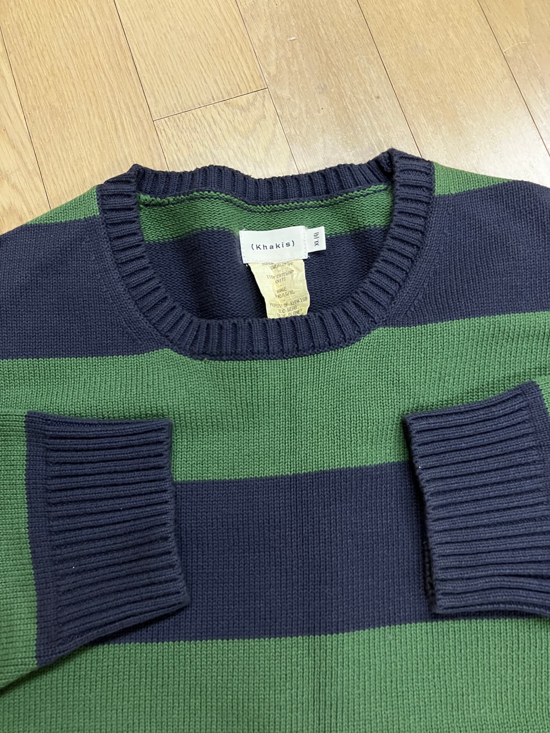 카키스 보더 스트라이프 스웨터 xl 상품이미지6