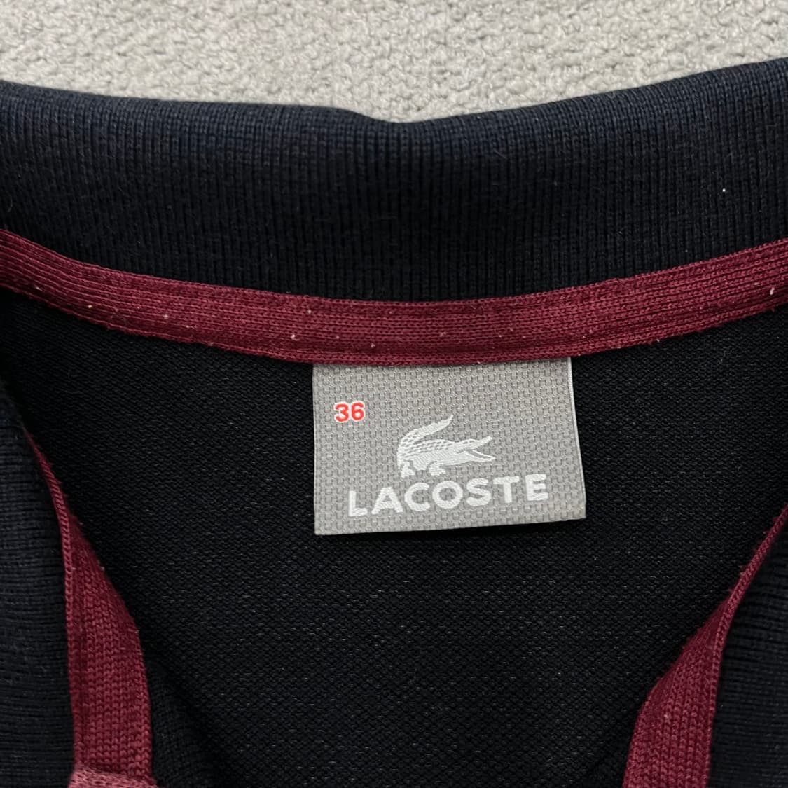 36 라코스테 블랙 긴팔 폴로티 상품이미지4