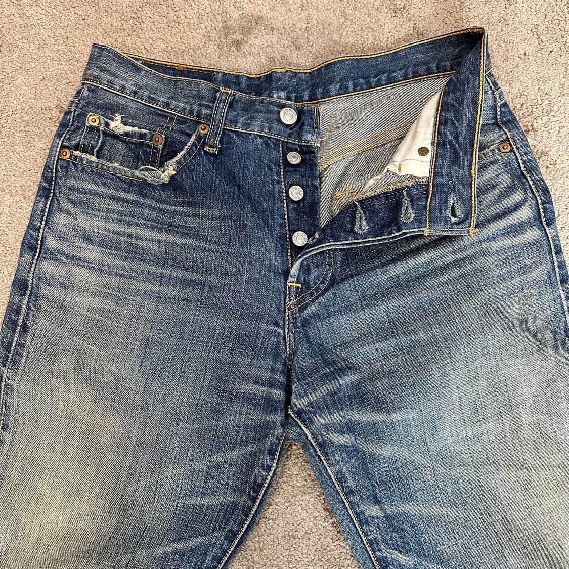 리바이스501 오리지널 페이딩 데님 팬츠(29) 상품이미지2