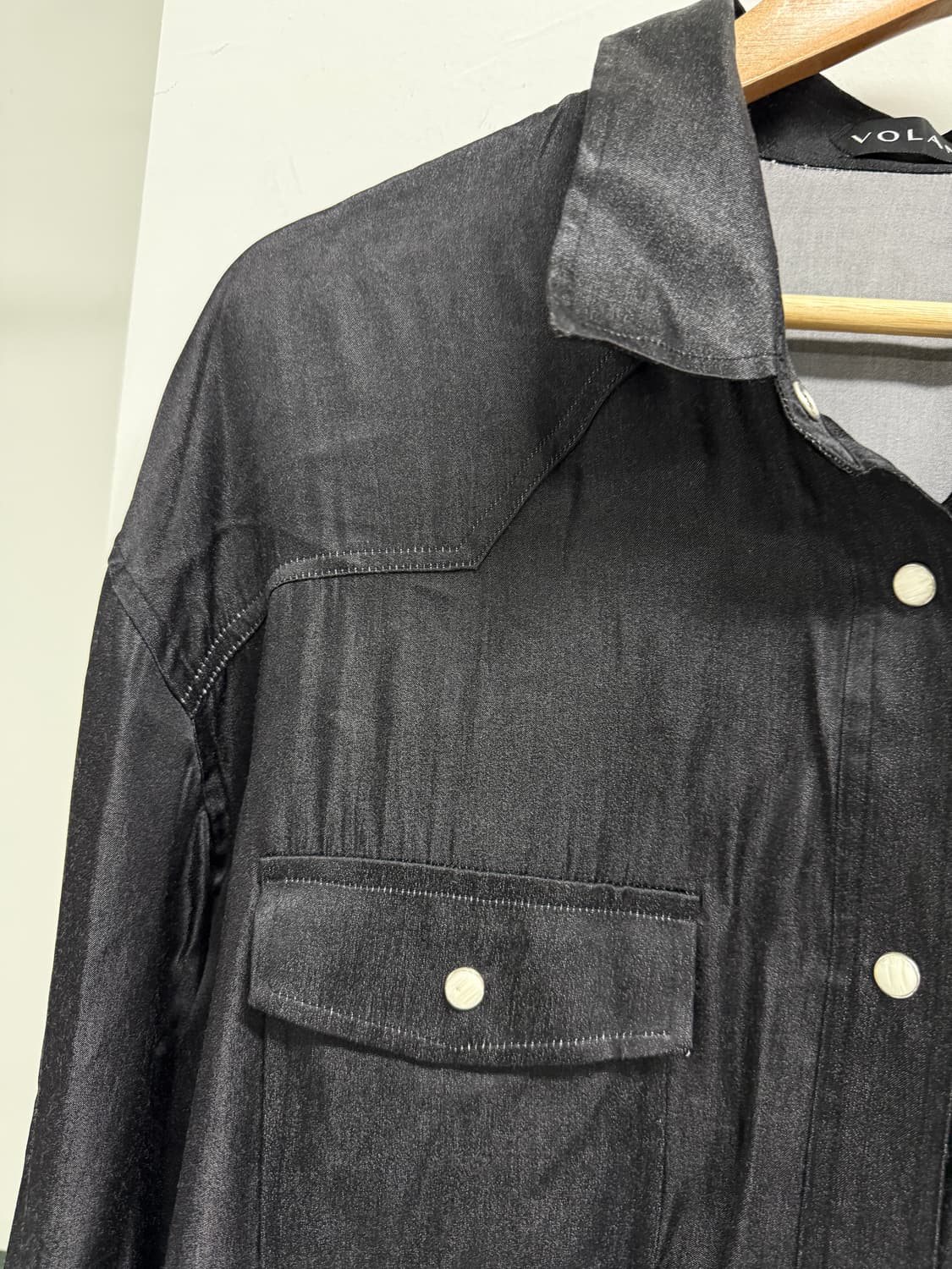 볼란테 실키 블랙 웨스턴 셔츠 상품이미지3