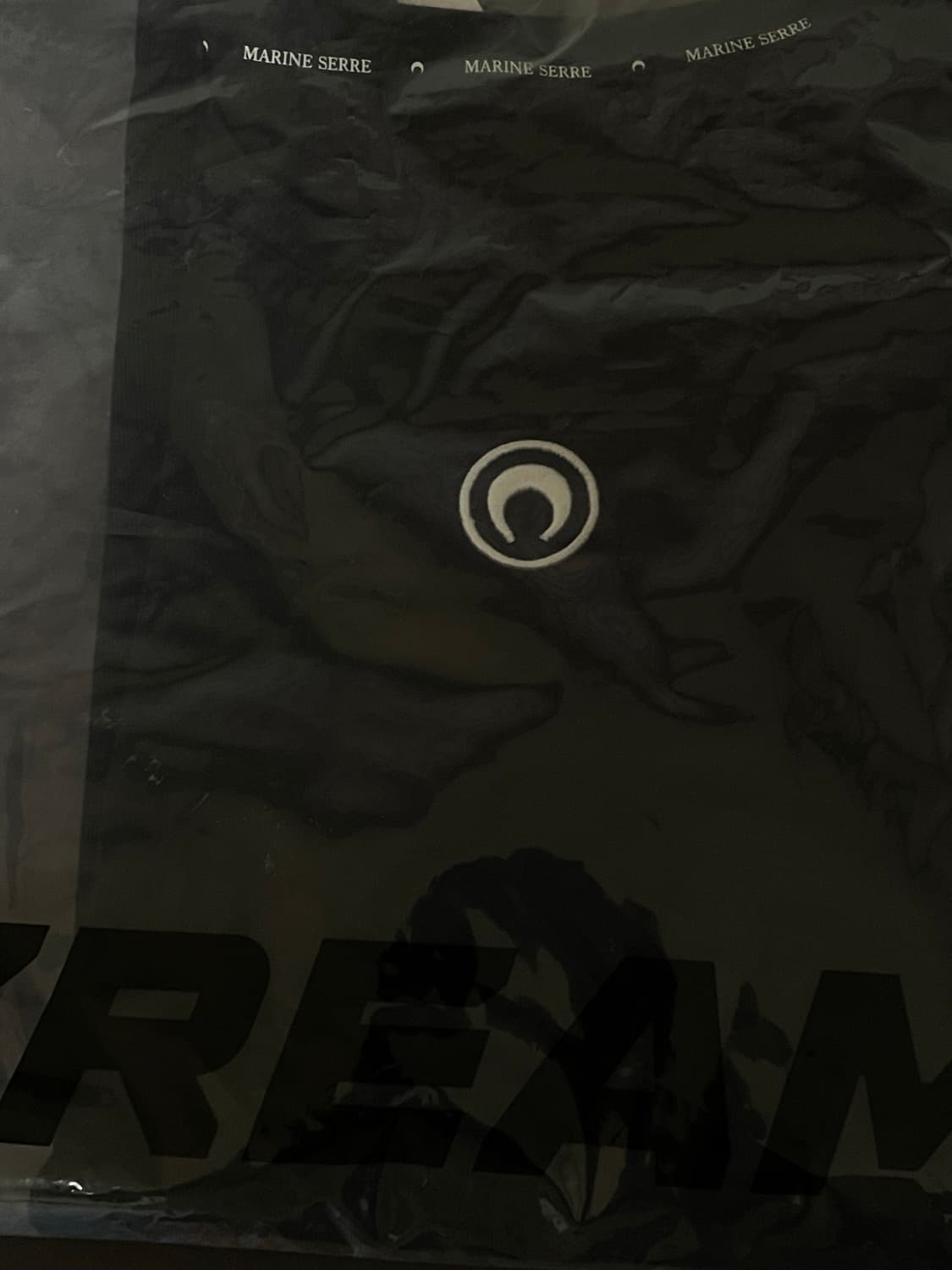 마린 세르 오가닉 코튼 립 티셔츠 블랙 상품이미지2