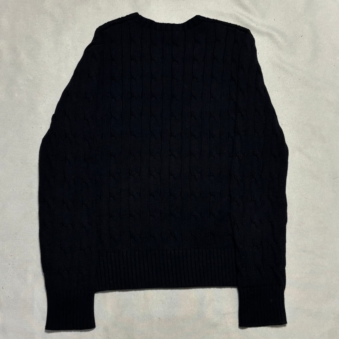 L 폴로랄프로렌 레드 포니 블랙 케이블 니트 상품이미지3