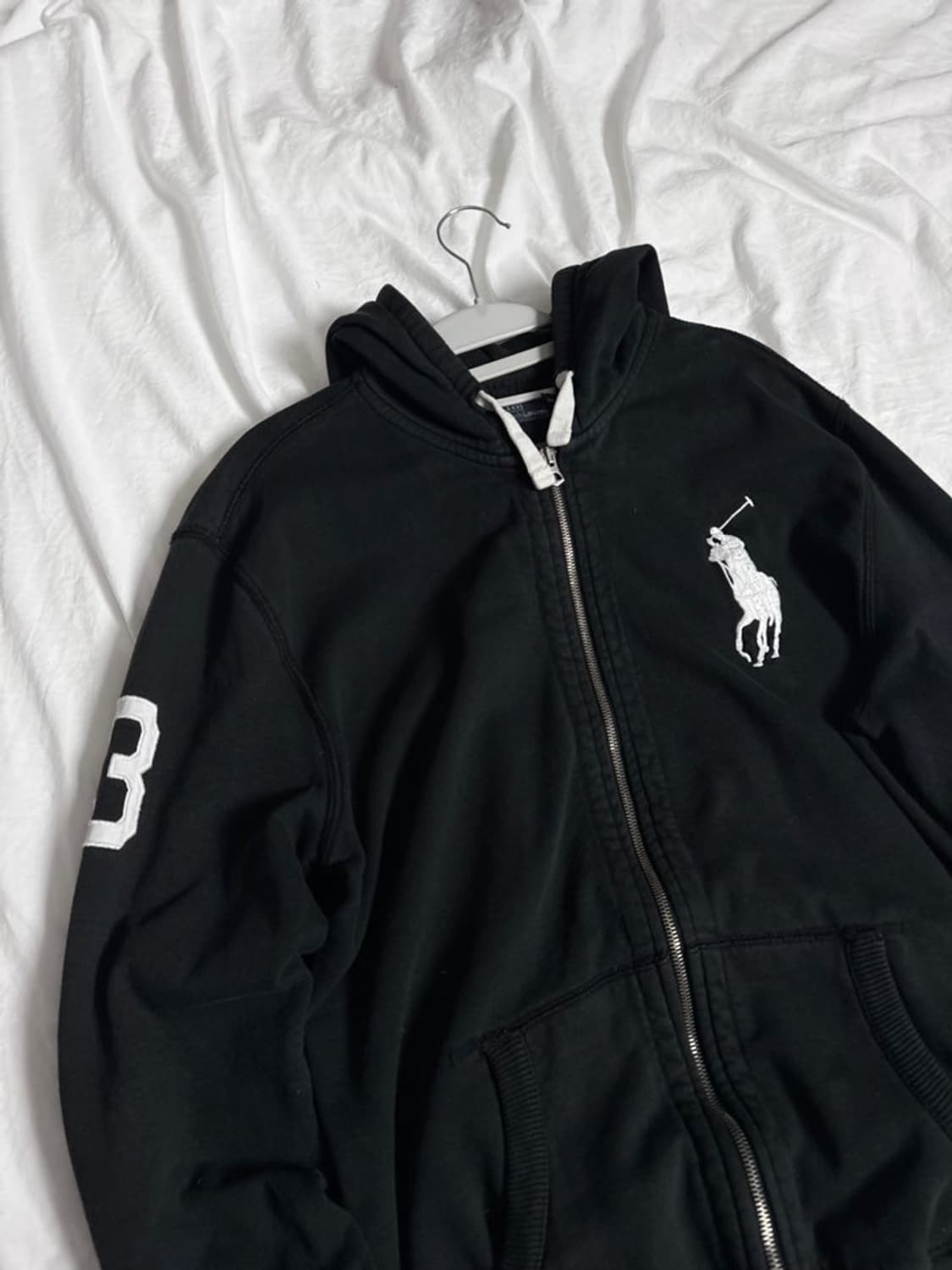 폴로 빅포니 블랙 후드집업 상품이미지3