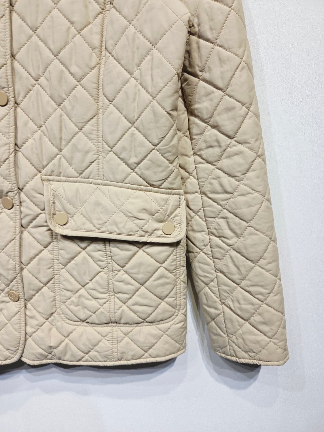 라코스테 우먼스 다이아 퀼팅 자켓 베이지 상품이미지5