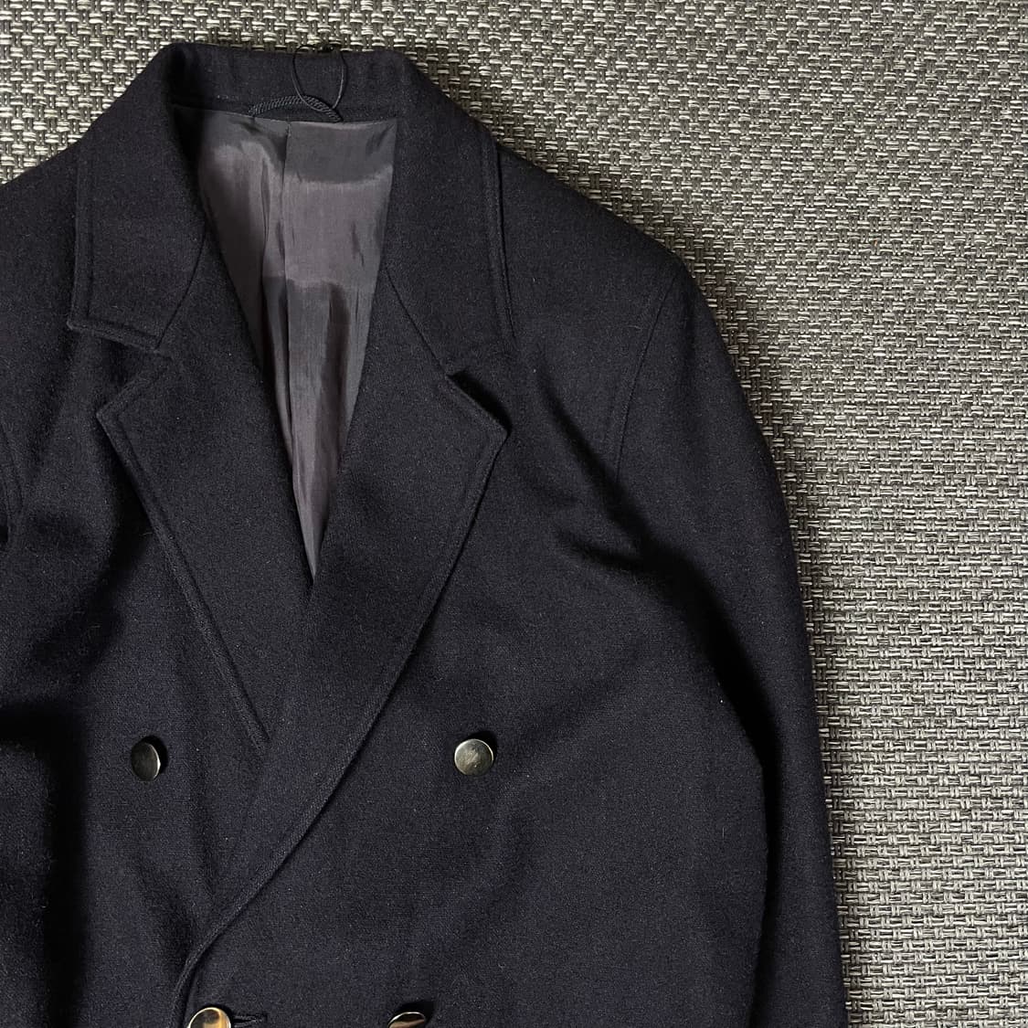 막스마라 네이비 더블 버튼 하프 숏 코트 상품이미지3