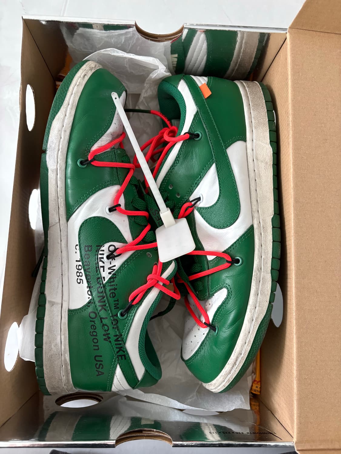오프화이트 나이키 덩크 그린 (290)  상품이미지1