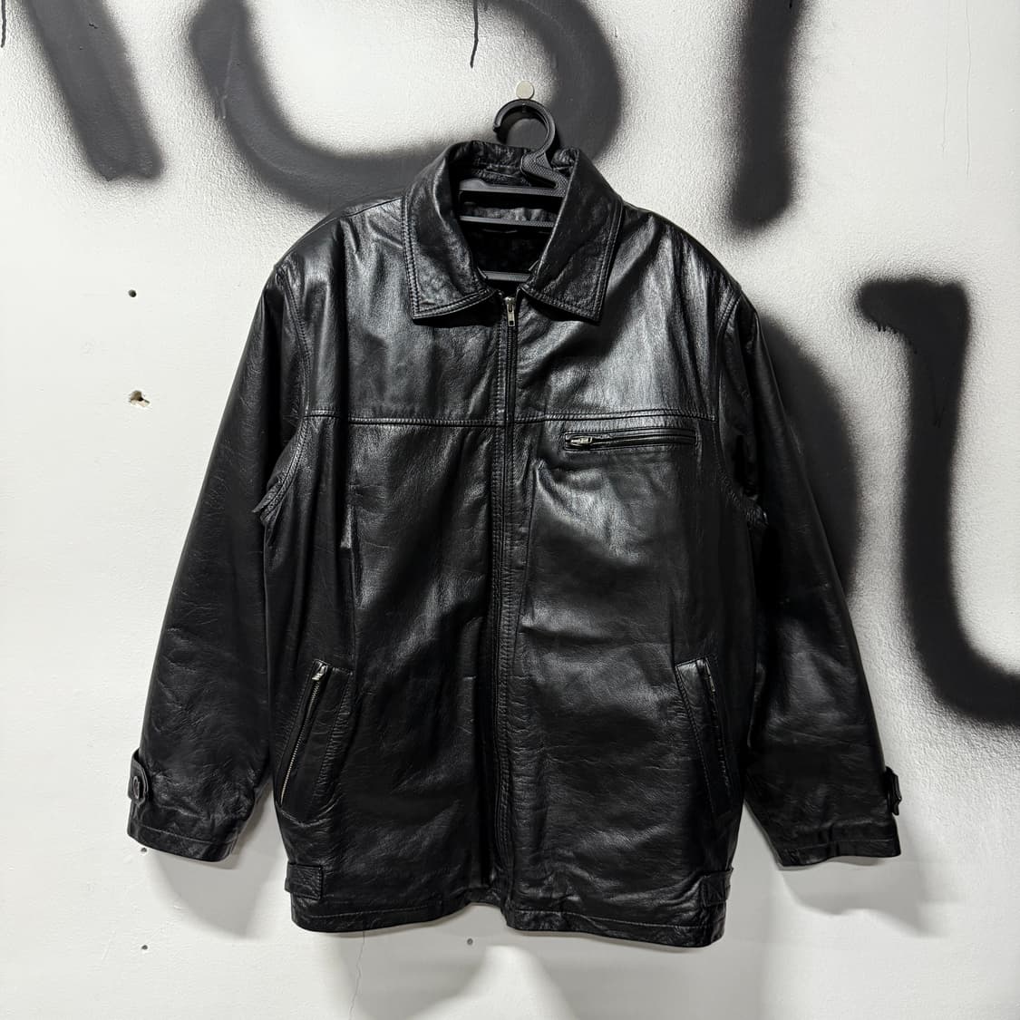 VTG 빈티지 내피 탈 부착 100% 양가죽 싱글 자켓 상품이미지1
