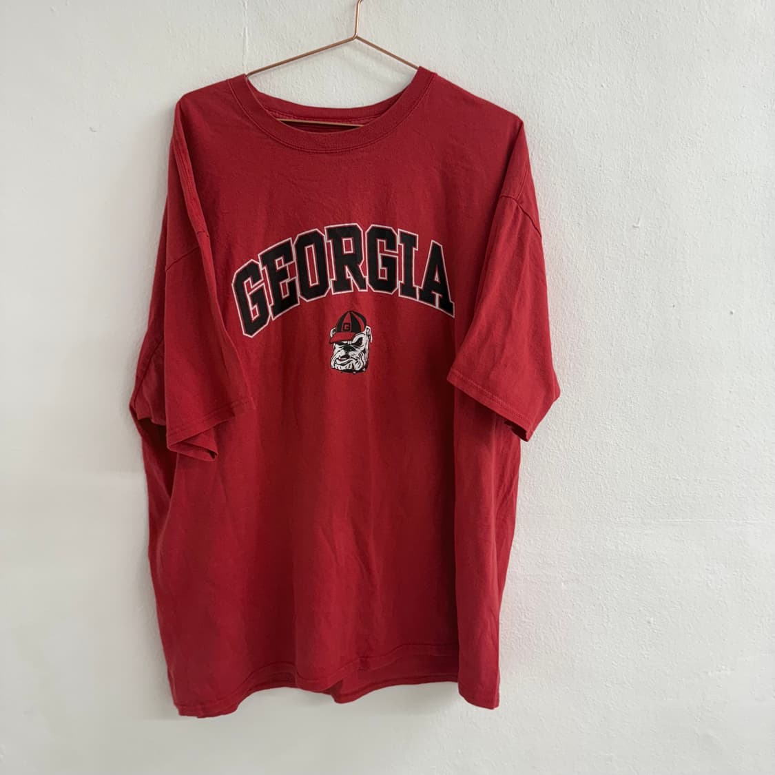 러셀 조지아 프린팅 반팔 티셔츠 레드 (2XL) 상품이미지1